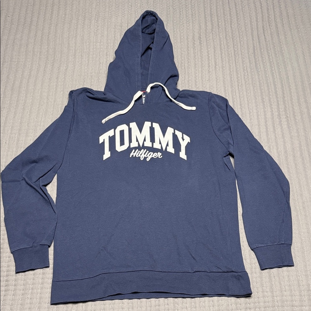 Tommy Hilfiger Navy Hoodie with White Accents